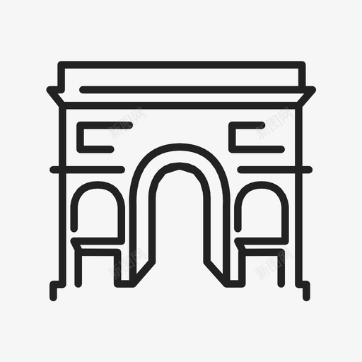 arc du triomph图标svg_新图网 https://ixintu.com arc du triomph