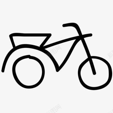 自行车运输涂鸦图标图标