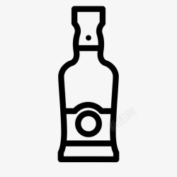 波旁威士忌瓶伏特加龙舌兰酒图标高清图片