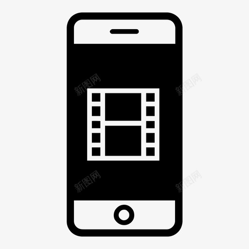智能手机播放电影图标svg_新图网 https://ixintu.com iphone 安卓 手机 播放 智能手机 电影 视频 超赞智能手机暗版 通讯