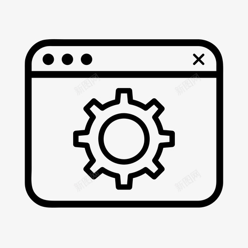 设置调整浏览器图标svg_新图网 https://ixintu.com 属性 工具 浏览器 移动用户界面图标 编辑 设置 调整 齿轮