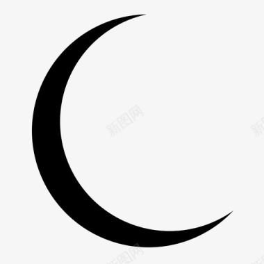 月亮新月穆斯林图标图标