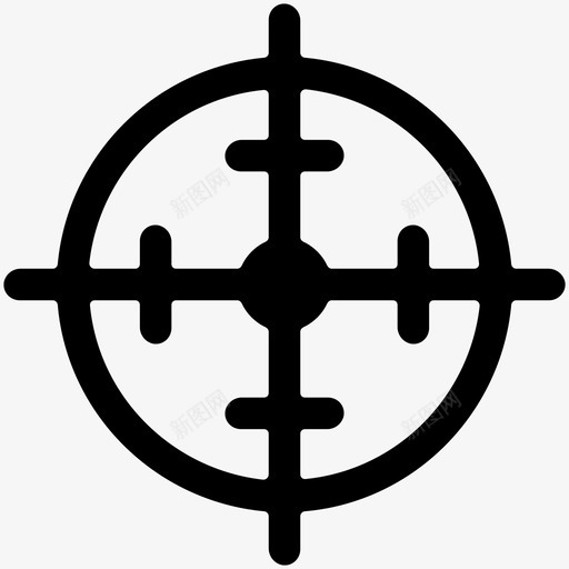 十字光标目标射击目标图标svg_新图网 https://ixintu.com 光学瞄准具 十字光标 射击目标 枪射击目标 枪目标 武器实体图标 目标 瞄准 范围