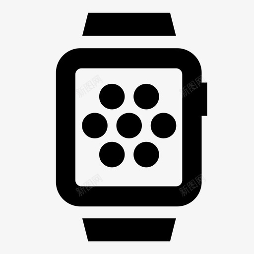 apple watch联网设备腕带图标svg_新图网 https://ixintu.com apple watch 互联网 可穿戴设备 智能手表 物联网 电话 联网设备 腕带