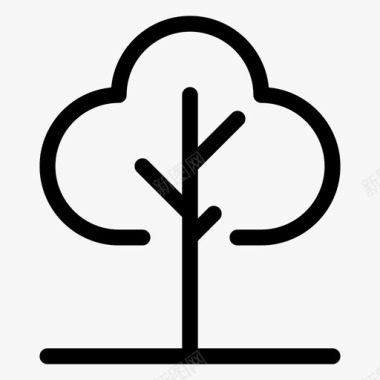 树系统可持续性图标图标