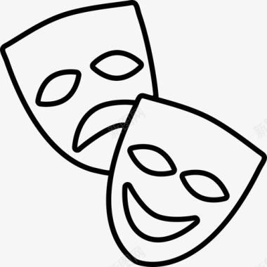 戏剧面具戏剧狂欢节图标图标
