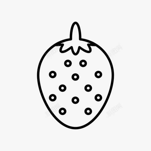 草莓甜点食物图标svg_新图网 https://ixintu.com 夏季 性感 水果 甜味 甜点 红色 草莓 食物