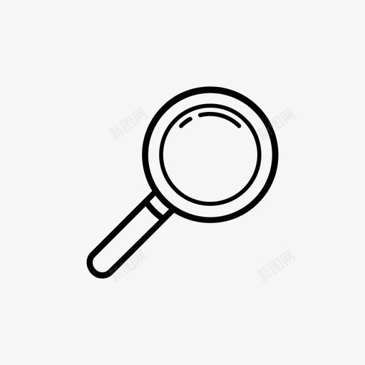 放大镜视图工具图标svg_新图网 https://ixintu.com 定位 工具 技术 搜索 放大镜 查询 观察镜 视图