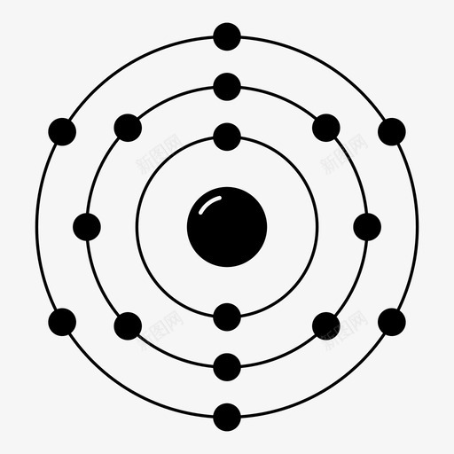 硫质子周期表图标svg_新图网 https://ixintu.com 中子 元素 化学 原子 周期表 电子 硫 科学 质子 轨道
