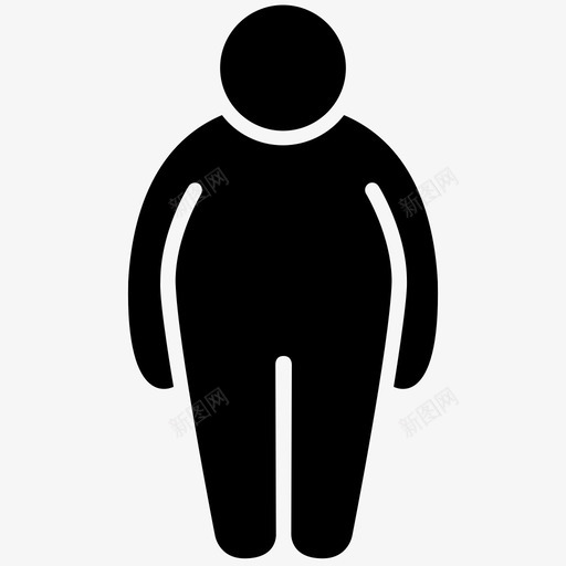 肥胖疾病沉重图标svg_新图网 https://ixintu.com 不健康 人 变形 沉重 疾病 肥胖 超重