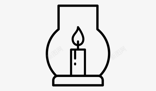 祈祷蜡烛仪式墓地图标图标