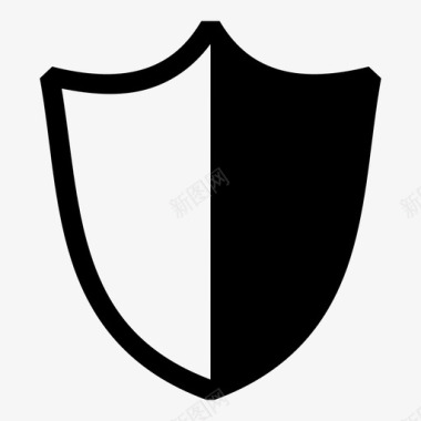 防护防病毒盾徽图标图标
