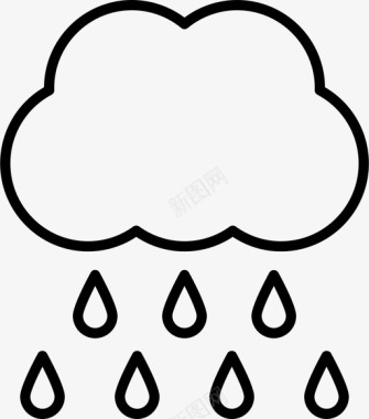 下雨洒水降雨图标图标
