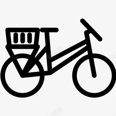 骑自行车回家每天例行图标图标