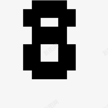 8像素字母7 x高图标图标