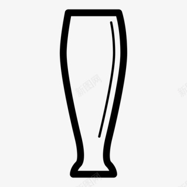 啤酒杯口渴酒吧图标图标