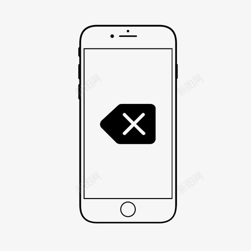 backspace智能手机应用程序图标svg_新图网 https://ixintu.com backspace 智能手机应用程序