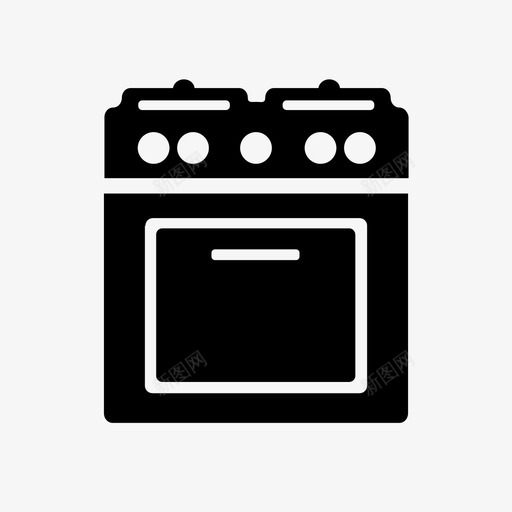 炉灶烤箱厨房用具图标svg_新图网 https://ixintu.com 厨房和电器图标 厨房用具 炉灶 烤箱 煤气灶 电炉