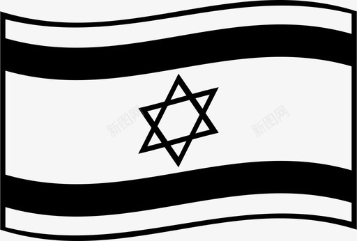 以色列国旗大卫之星地方图标图标