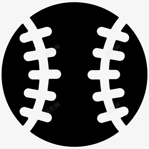 棒球游戏垒球图标svg_新图网 https://ixintu.com 冰沙实心图标 垒球 棒球 游戏 运动
