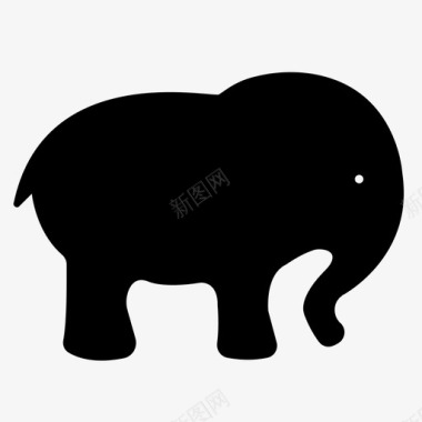 大象哺乳动物狩猎图标图标