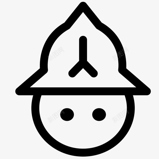 消防员制服专业图标svg_新图网 https://ixintu.com 专业 人 制服 头饰 工作 帽子 消防员