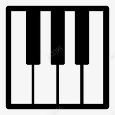 钢琴音乐家乐器图标图标