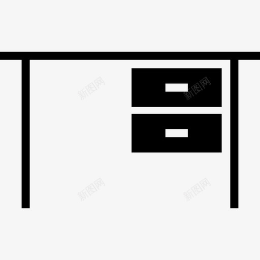 书桌电脑桌办公桌图标svg_新图网 https://ixintu.com 书桌 办公桌 电脑桌