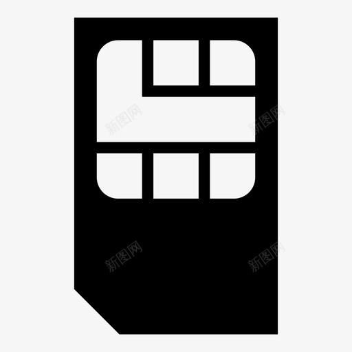 sim卡手机存储器图标svg_新图网 https://ixintu.com sim卡 介质 可移动存储器 存储器 手机 手机存储器 移动电话