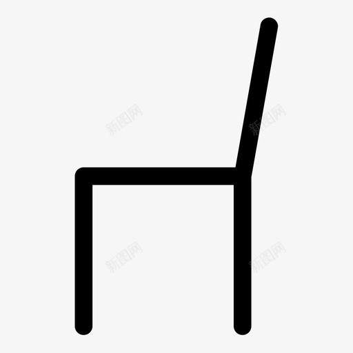 椅子家具腿图标svg_新图网 https://ixintu.com 地方 坐 家具 座位 木头 椅子 站 腿