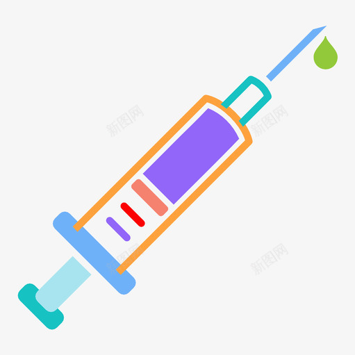 注射器注射剂医疗图标svg_新图网 https://ixintu.com 医疗 塑料 注射剂 注射器 药房 药物 针头 麻醉剂