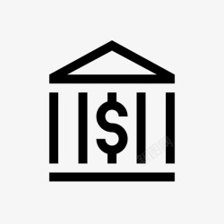 保险箱符号金融大厦美国符号图标高清图片