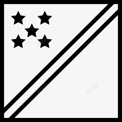 所罗门群岛国家旗帜图标svg_新图网 https://ixintu.com 世界 国家 所罗门群岛 方旗 旗帜 星星