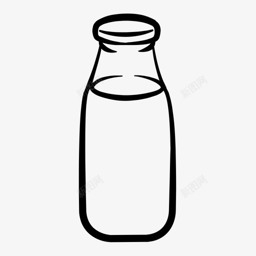 牛奶奶瓶牛图标svg_新图网 https://ixintu.com 乳制品 农场食品 凝乳 奶昔 奶瓶 开菲尔 牛 牛奶 饮料
