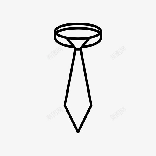 领带丝质礼服图标svg_新图网 https://ixintu.com 专业 丝质 制服 办公室 打结 服装和时尚 正式 漂亮 男士 礼服 领带