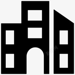 现代办公楼建筑结构房地产图标高清图片