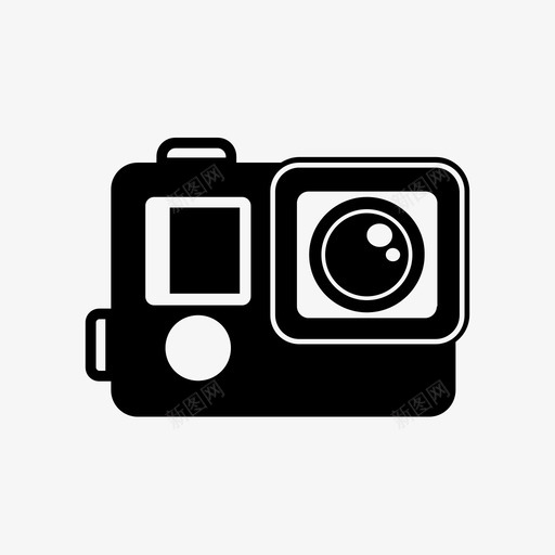 动作摄影机视图静态图标svg_新图网 https://ixintu.com gopro 动作摄影机 图片 录音 快照 摄像机 摄影师 照相 胶片 视图 静态 齿轮摄影
