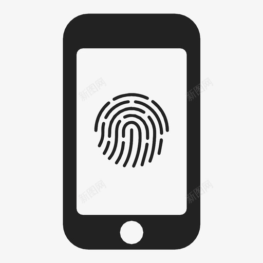 touch id智能手机安全图标svg_新图网 https://ixintu.com touch id 受保护 安全 指纹 指纹锁 智能手机 锁定