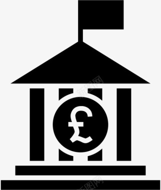 银行英镑抵押图标图标