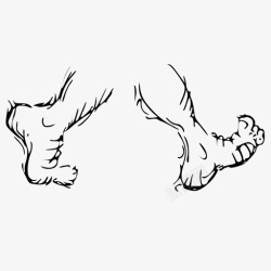霍比特人的屋子脚多毛的腿霍比特人的脚图标高清图片