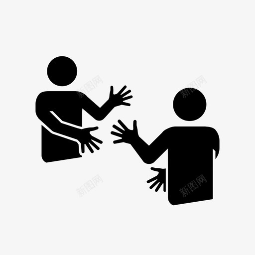手语人语言图标svg_新图网 https://ixintu.com 人 对话 手 手势 手语 聋哑人 表达性 语言