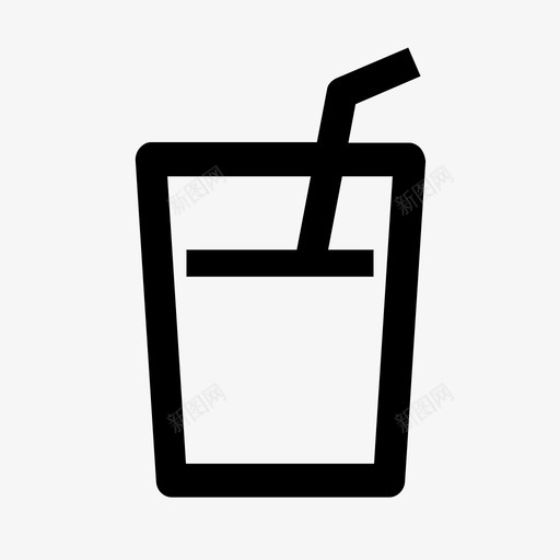 玻璃杯吸管杯子图标svg_新图网 https://ixintu.com 冷饮 吸管 圣杯 新鲜 杯子 果汁 玻璃杯 饮料