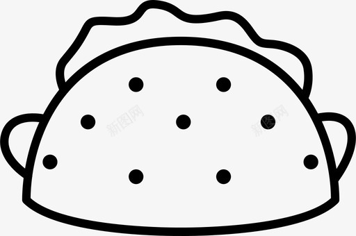 烤肉串火鸡玉米饼图标图标
