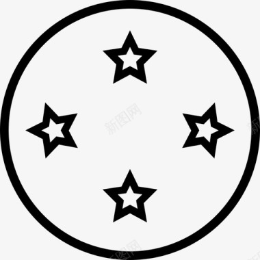 密克罗尼西亚国旗宇宙周围图标图标