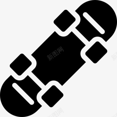 滑板技巧运动图标图标