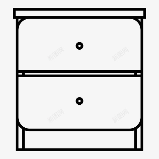 床头柜客厅家具图标svg_新图网 https://ixintu.com 客厅 家具 床头柜