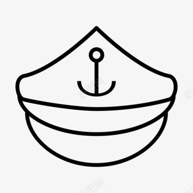 水手帽航海帽划船帽图标图标