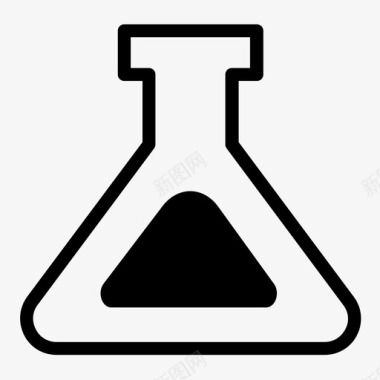 锥形瓶溶液科学实验图标图标