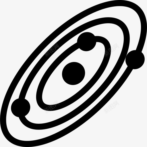 太阳系天文学星系图标svg_新图网 https://ixintu.com 天文学 太空 太阳系 旋转 星系 行星 行星系 轨道