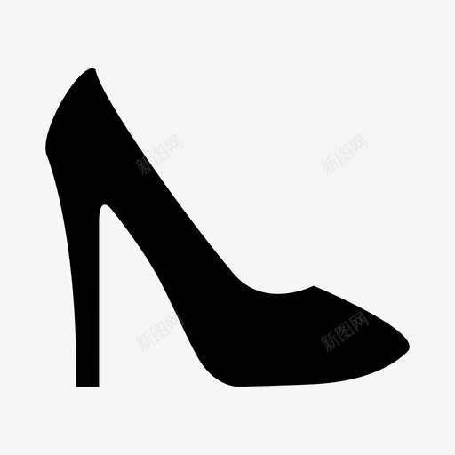 高跟鞋鞋正式鞋图标svg_新图网 https://ixintu.com 时装 服装和配件 正式鞋 鞋 鞋类 高跟鞋